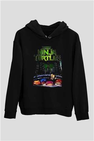 Teenage Mutant Ninja Turtles Ninja Kaplumbağalar Siyah Unisex Hoodie