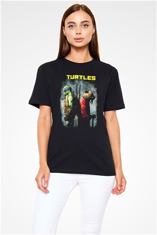 Teenage Mutant Ninja Turtles Ninja Kaplumbağalar Siyah Unisex Tişört
