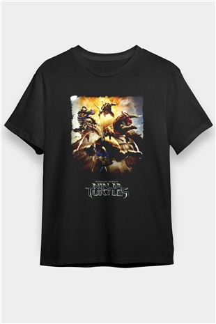 Teenage Mutant Ninja Turtles Ninja Kaplumbağalar Siyah Unisex Tişört