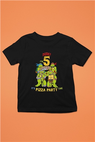 Teenage Mutant Ninja Turtles Ninja Kaplumbağalar Siyah Unisex  Çocuk Tişört