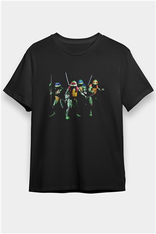Teenage Mutant Ninja Turtles Ninja Kaplumbağalar Siyah Unisex Tişört