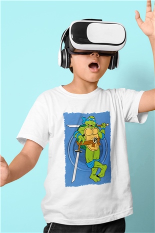 Teenage Mutant Ninja Turtles Ninja Kaplumbağalar Beyaz Unisex Çocuk Tişört