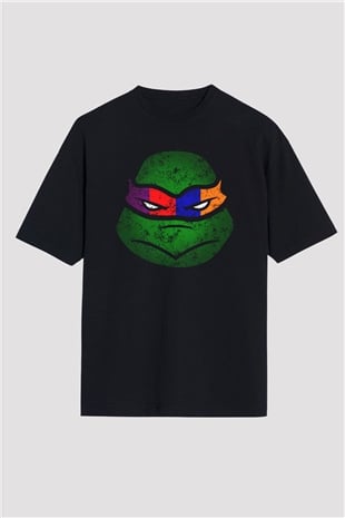 Teenage Mutant Ninja Turtles Ninja Kaplumbağalar Siyah Unisex Oversize Tişört