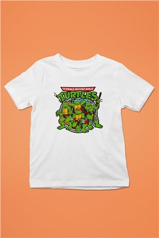Teenage Mutant Ninja Turtles Ninja Kaplumbağalar Beyaz Unisex  Çocuk Tişört