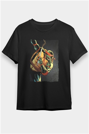 Teenage Mutant Ninja Turtles Ninja Kaplumbağalar Siyah Unisex Tişört T-Shirt
