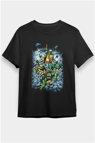 Teenage Mutant Ninja Turtles Ninja Kaplumbağalar Siyah Unisex Tişört