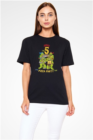 Teenage Mutant Ninja Turtles Ninja Kaplumbağalar Siyah Unisex Tişört