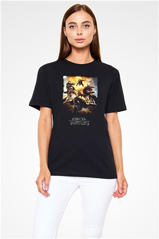 Teenage Mutant Ninja Turtles Ninja Kaplumbağalar Siyah Unisex Tişört