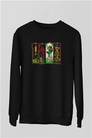 Teenage Mutant Ninja Turtles Ninja Kaplumbağalar Siyah Unisex  Sweatshirt