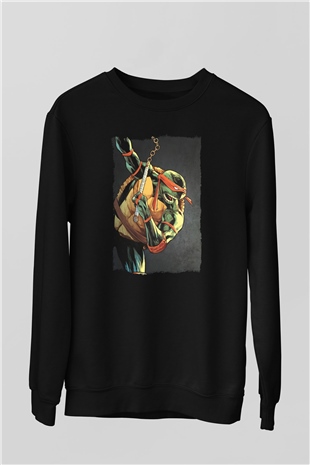 Teenage Mutant Ninja Turtles Ninja Kaplumbağalar Siyah Unisex Sweatshirt