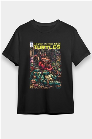 Teenage Mutant Ninja Turtles Ninja Kaplumbağalar Siyah Unisex Tişört