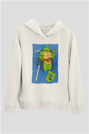 Teenage Mutant Ninja Turtles Ninja Kaplumbağalar Beyaz Unisex Hoodie