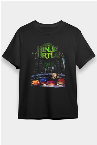 Teenage Mutant Ninja Turtles Ninja Kaplumbağalar Siyah Unisex Tişört