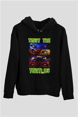 Teenage Mutant Ninja Turtles Ninja Kaplumbağalar Siyah Unisex Hoodie