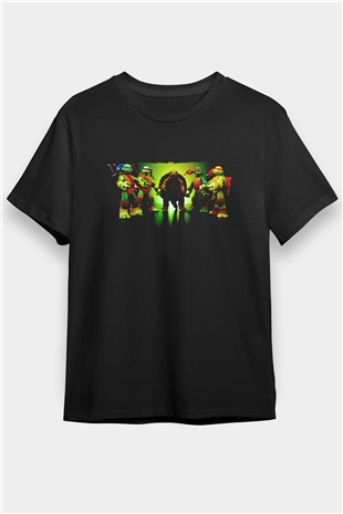 Teenage Mutant Ninja Turtles Ninja Kaplumbağalar Siyah Unisex Tişört