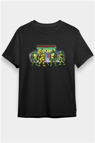 Teenage Mutant Ninja Turtles Ninja Kaplumbağalar Siyah Unisex Tişört