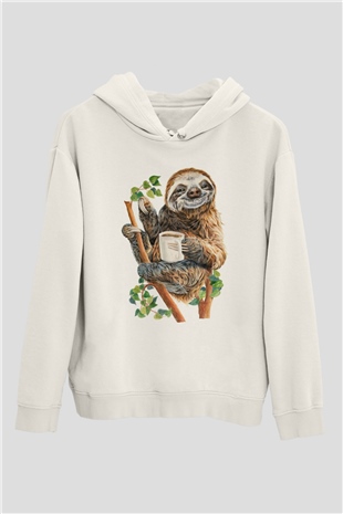 Tembel HayvanBeyaz  Unisex Hoodie