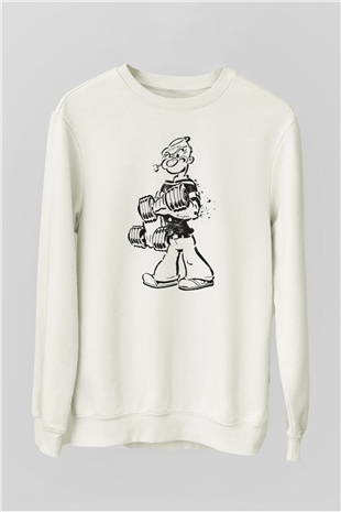 Temel Reis Baskılı Unisex Beyaz  Sweatshirt