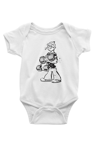 Temel Reis BaskılıBeyaz  Bebek Body - Zıbın