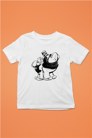 Temel Reis ve Kaba Sakal Baskılı Unisex Beyaz  Çocuk Tişört