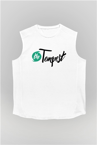 Tempest Beyaz Unisex  Kolsuz Tişört