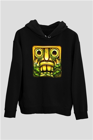 Temple Run Siyah Unisex Hoodie