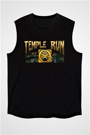 Temple Run Siyah Unisex Kolsuz Tişört