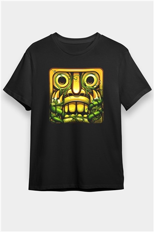 Temple Run Siyah Unisex Tişört T-Shirt