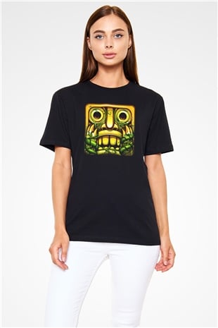 Temple Run Siyah Unisex Tişört T-Shirt