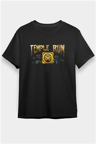 Temple Run Siyah Unisex Tişört T-Shirt
