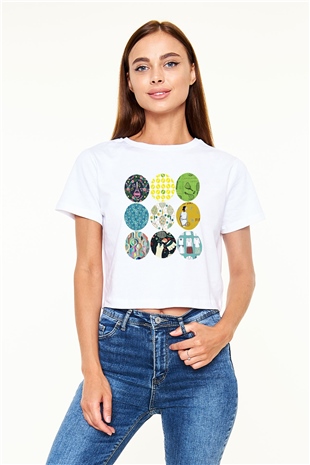 Tenis Beyaz Croptop Tişört