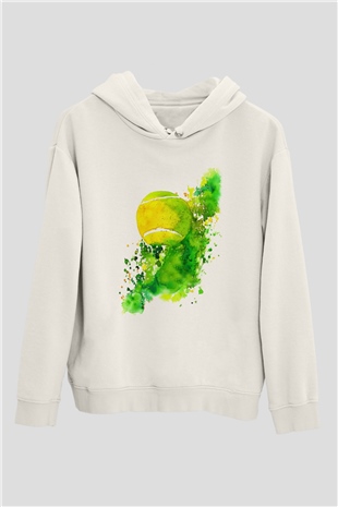 Tenis Beyaz Unisex Hoodie