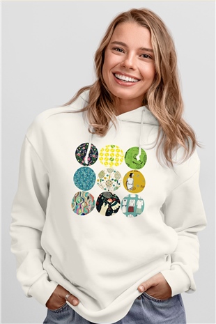 Tenis Beyaz Unisex Hoodie