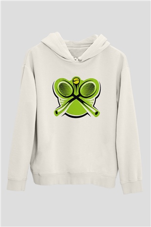 Tenis Beyaz Unisex Hoodie