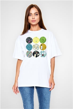 Tenis Beyaz Unisex Oversize Tişört T-Shirt