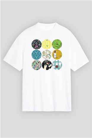 Tenis Beyaz Unisex Oversize Tişört T-Shirt