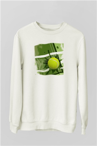 Tenis Beyaz Unisex Sweatshirt
