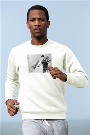 Tenis Beyaz Unisex Sweatshirt