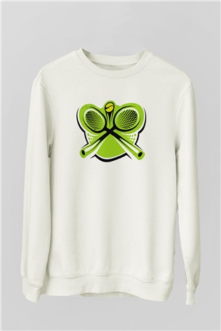 Tenis Beyaz Unisex Sweatshirt