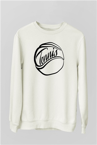 Tenis Beyaz Unisex Sweatshirt