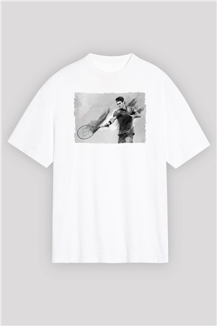 Tenis Beyaz Oversize Tişört Oversize T-shirt - TişörtFabrikası