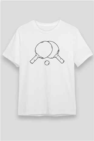 Tenis Beyaz Unisex Tişört T-Shirt - TişörtFabrikası