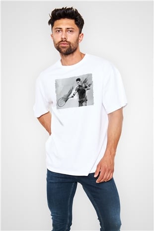 Tenis Beyaz Oversize Tişört Oversize T-shirt - TişörtFabrikası