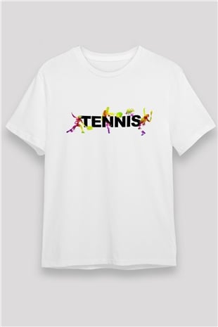 Tenis Beyaz Unisex Tişört T-Shirt - TişörtFabrikası