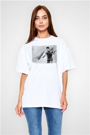 Tenis Beyaz Oversize Tişört Oversize T-shirt - TişörtFabrikası