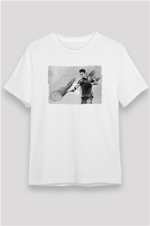 Tenis Beyaz Unisex Tişört T-Shirt - TişörtFabrikası