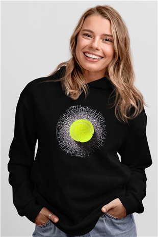 Tenis Siyah Unisex Hoodie