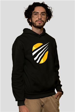 Tenis Siyah Unisex Kapüşonlu Sweatshirt