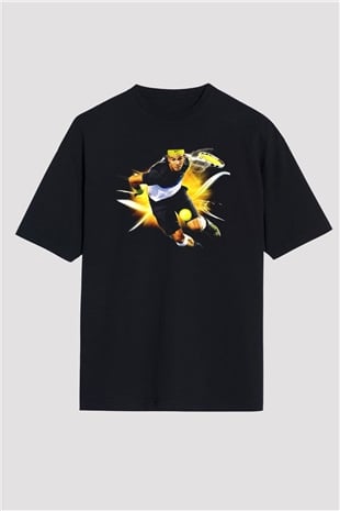 Tenis Siyah Unisex Oversize Tişört T-Shirt