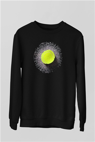 Tenis Siyah Unisex Sweatshirt